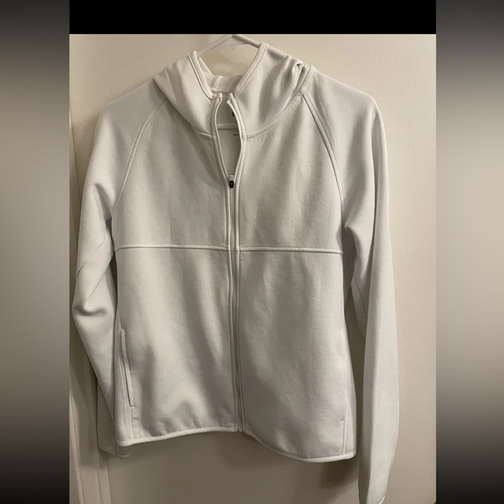 Uniqlo Rare Women Thermal Insulated Jacket With Hoodie Medium M White EUC